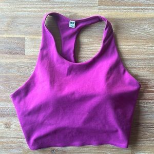 Uniqlo Purplish Pink Cropped Racerback with Built-In Bra - size M